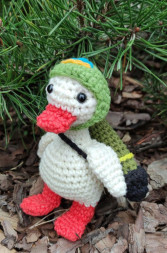 Knitted toy "Battle Goose"