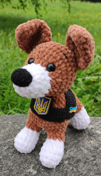 Knitted toy "Dog ​​Patron"