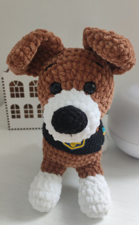 Knitted toy &quot;Dog ​​Patron&quot;