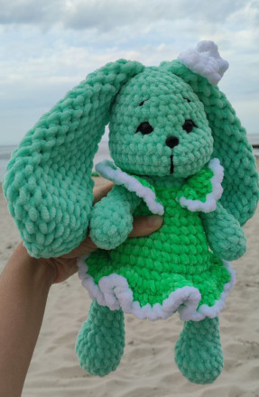 Knitted toy &quot;Bunny in a dress&quot;